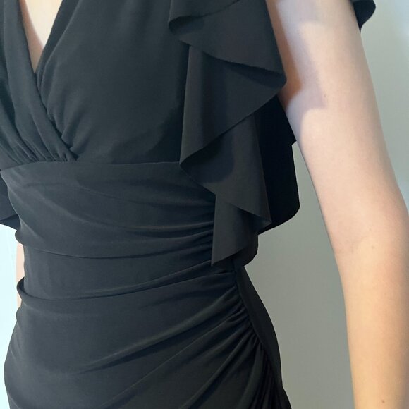 Lauren Black Cold-Shoulder Dress – Size 6 - Picture 3 of 5
